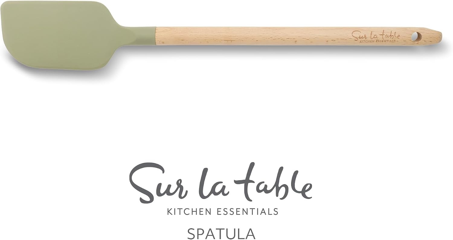 image:imageSur La Table Kitchen Essential Mealcraft Silicone Spatula Juniper GreenJuniper Green SiliconeBeechwood
