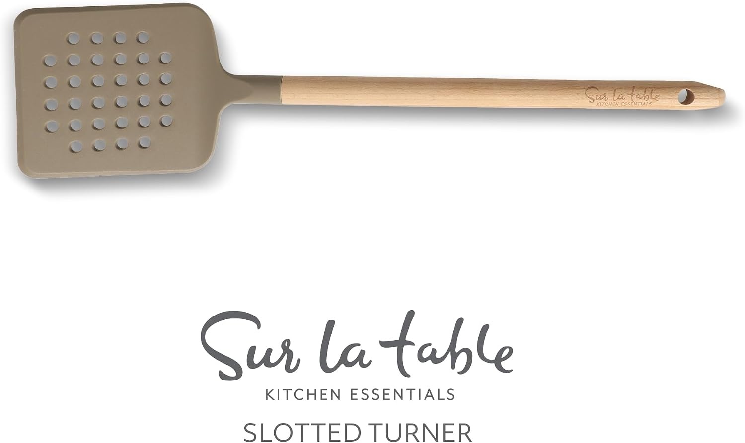 image:imageSur La Table Kitchen Essential Mealcraft Silicone Spatula Juniper GreenTaupe SiliconeBeechwood