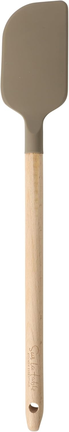 image:imageSur La Table Kitchen Essential Mealcraft Silicone Spatula Juniper GreenTaupe SiliconeBeechwood