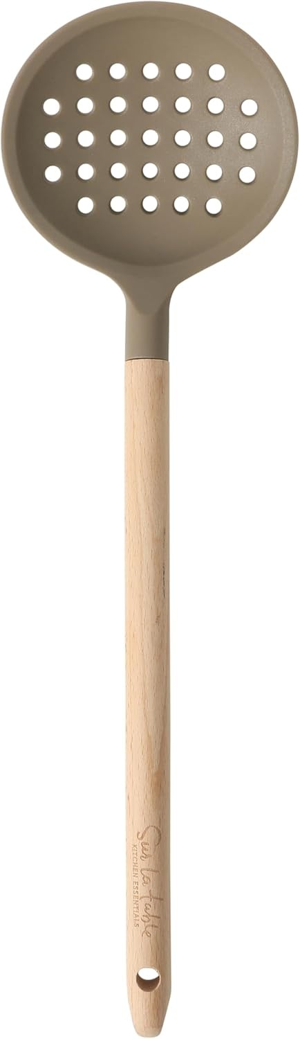 image:imageSur La Table Kitchen Essential Mealcraft Silicone Spatula Juniper GreenTaupe SiliconeBeechwood