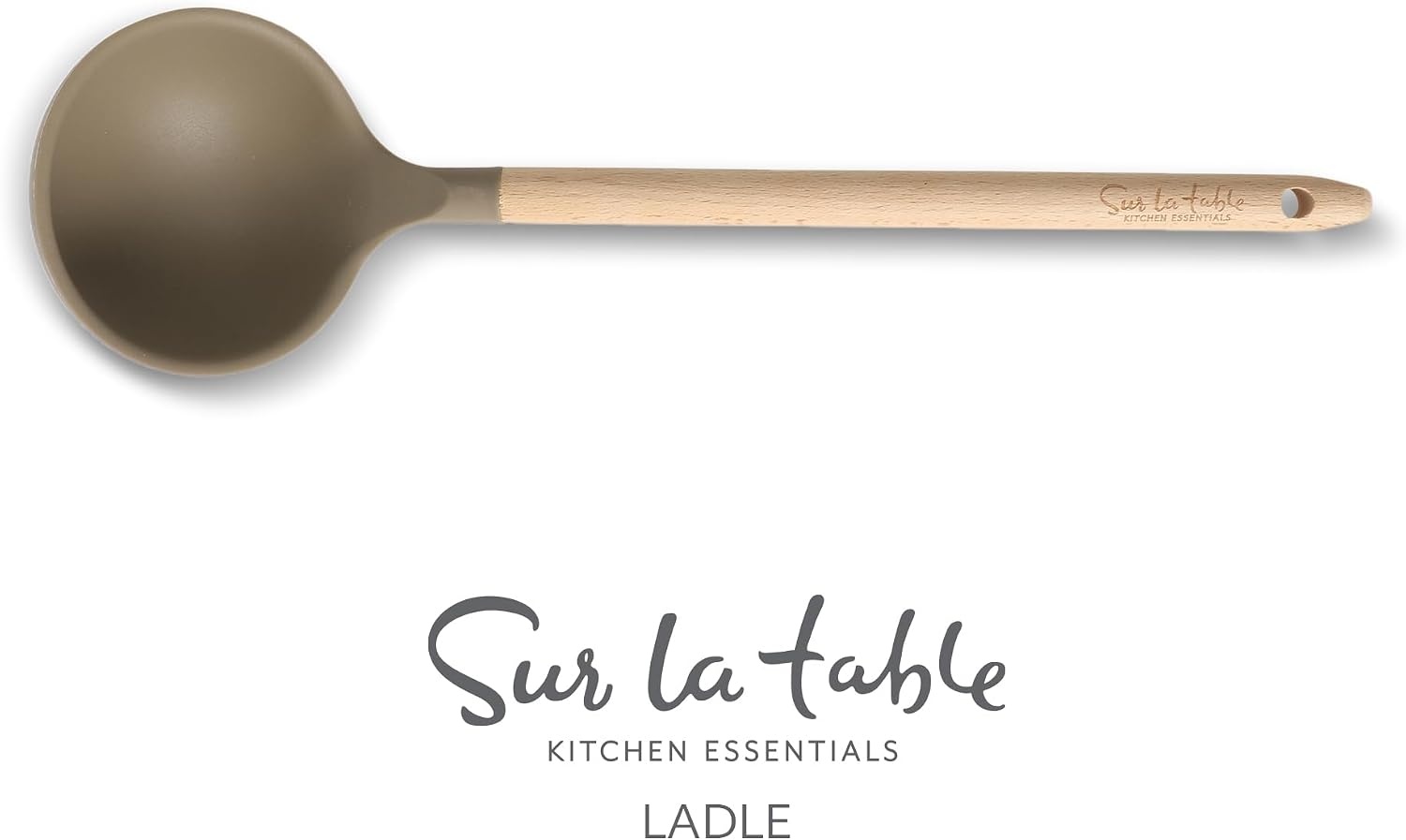 image:imageSur La Table Kitchen Essential Mealcraft Silicone Spatula Juniper GreenTaupe SiliconeBeechwood