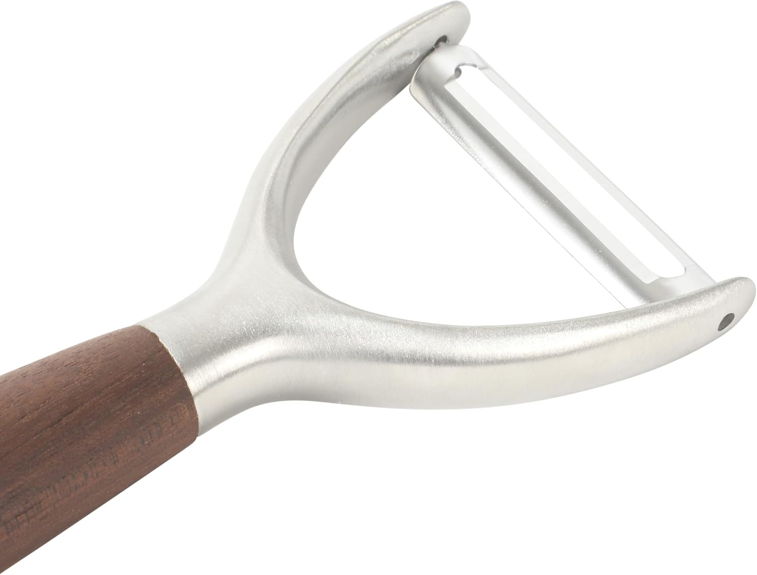 image:imageSur La Table Kitchen Essential Stainless Steel Vegetable Y Peeler WWalnut Wood Handle