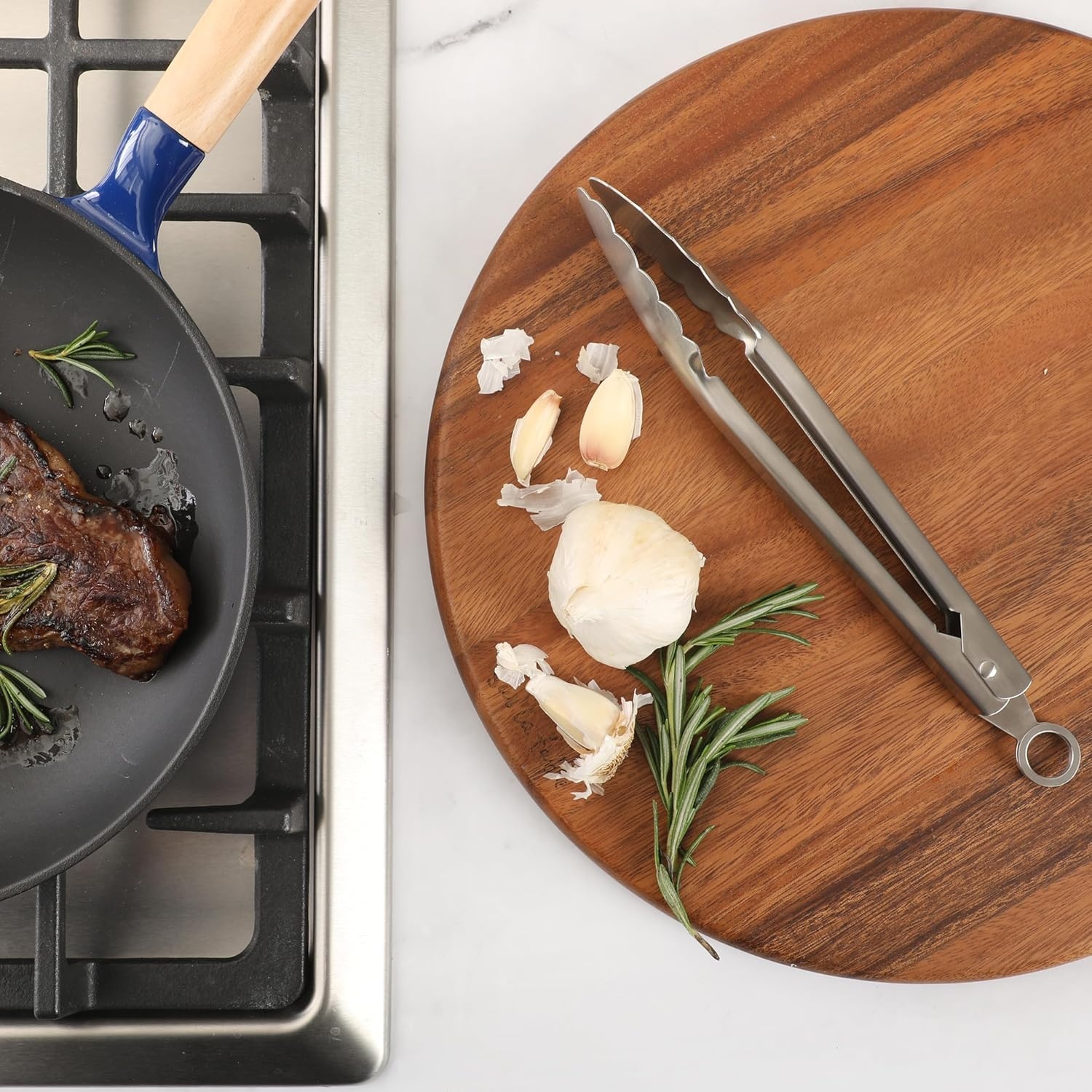 image:imageSur La Table Kitchen Essential Steelhaus 85 Inch Stainless Steel Kitchen TongsSteelhaus Stainless Steel