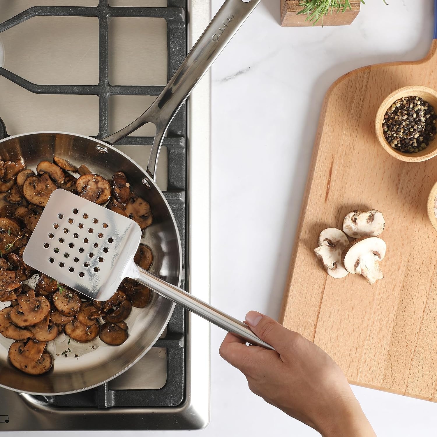 image:imageSur La Table Kitchen Essential Steelhaus Stainless Steel Kitchen SpoonSlotted Turner