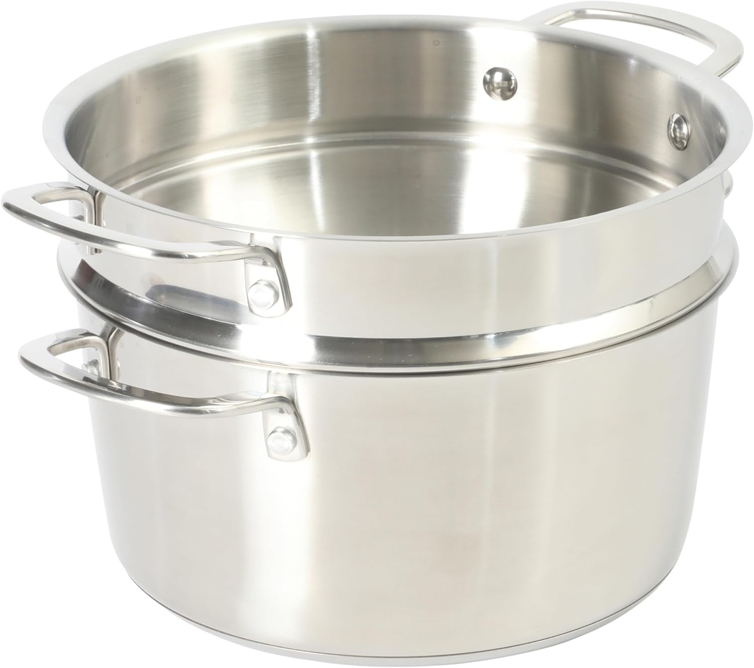 image:imageSur La Table Kitchen Essentials Chefs Deck 8Inch Stainless Steel Frying Pan Induction Ready Skillet with TriPly Base Polished Finish amp Hollow StayCool HandleStainless Steel