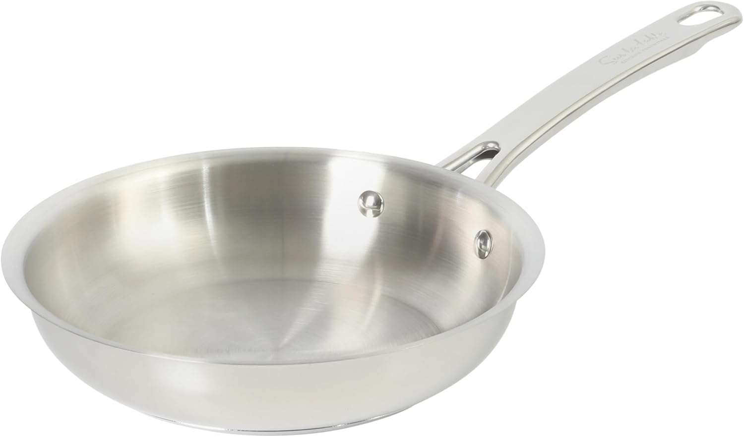 image:imageSur La Table Kitchen Essentials Chefs Deck 8Inch Stainless Steel Frying Pan Induction Ready Skillet with TriPly Base Polished Finish amp Hollow StayCool HandleStainless Steel