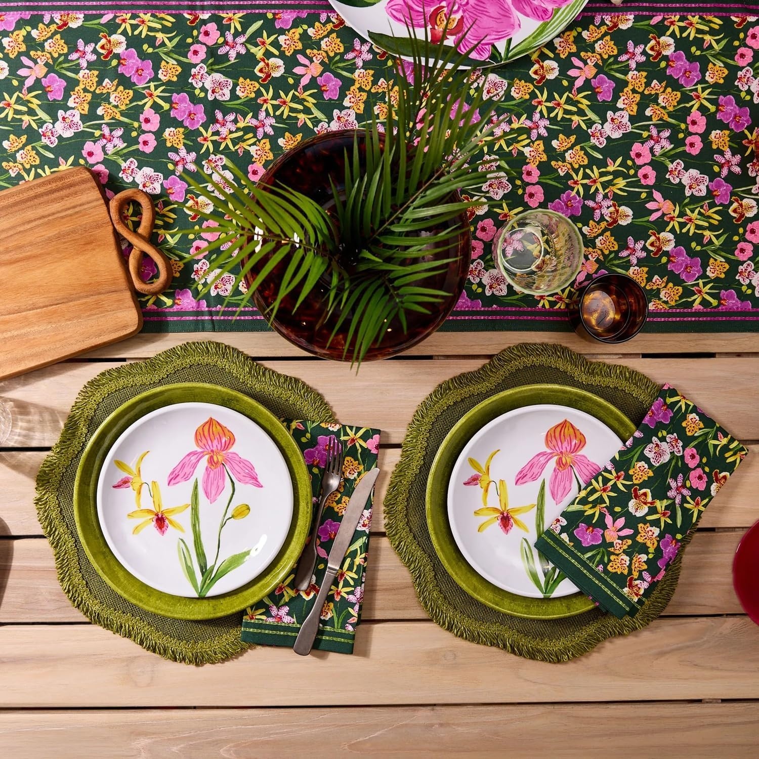 image:imageSur La Table Orchid Melamine 12Piece Dinnerware Set Pink