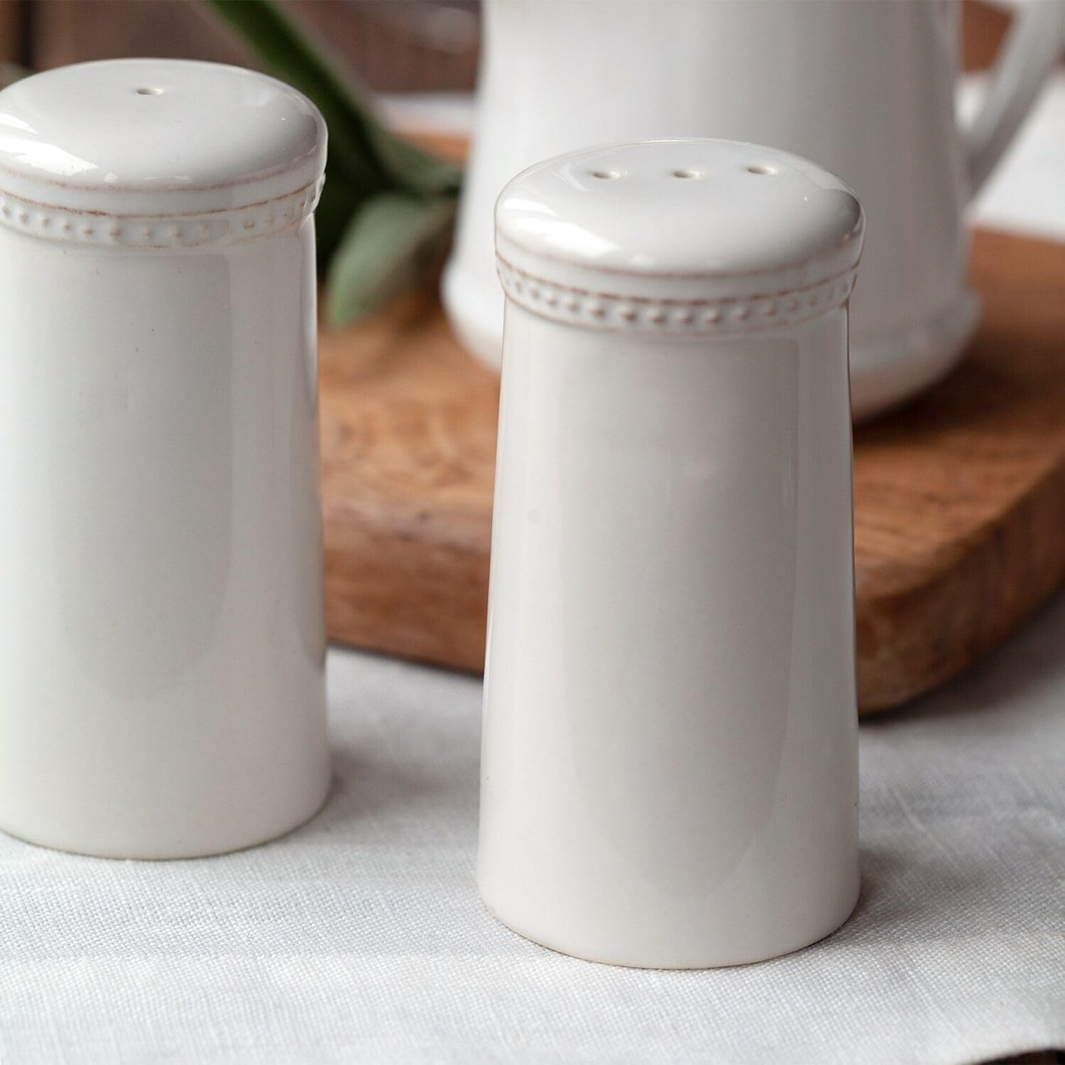 image:imageSur La Table Pearl Stoneware Shaker Set White