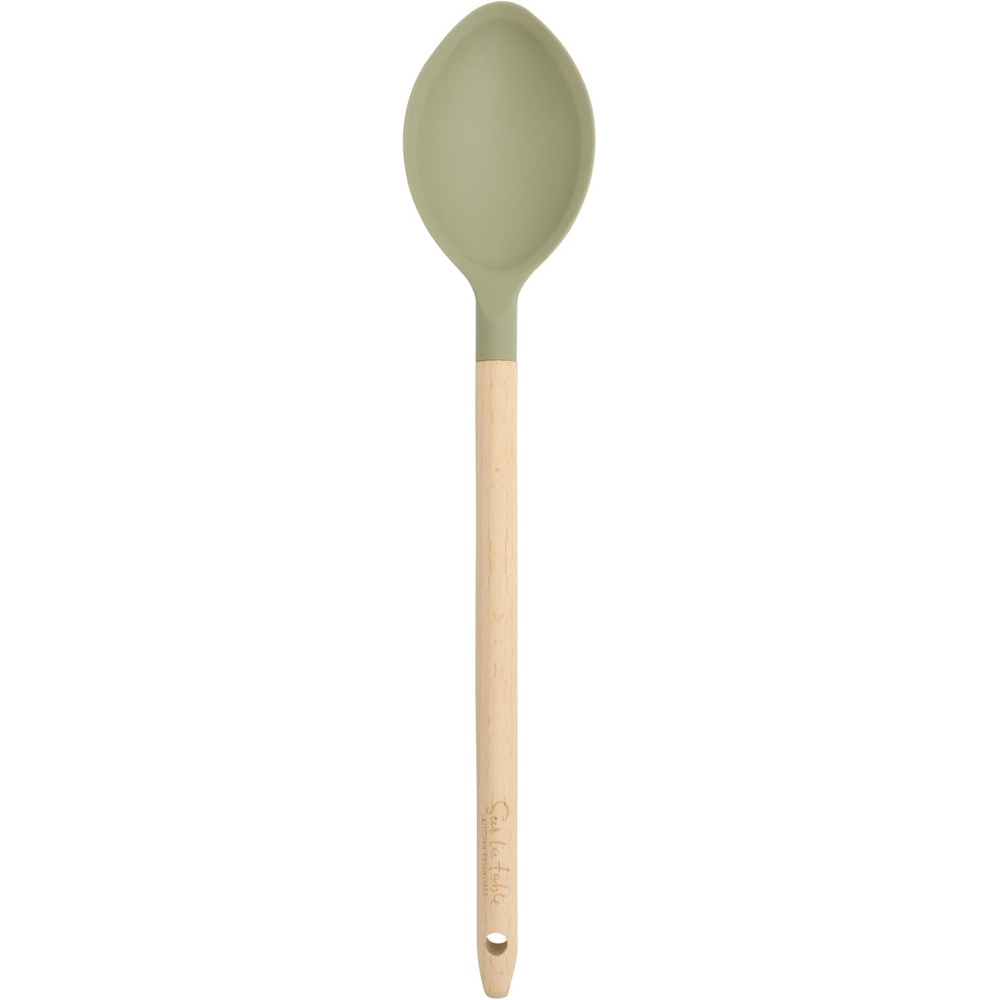 image:imageSur La Table Kitchen Essential Mealcraft Silicone Spatula  Juniper GreenJuniper Green SiliconeBeechwood