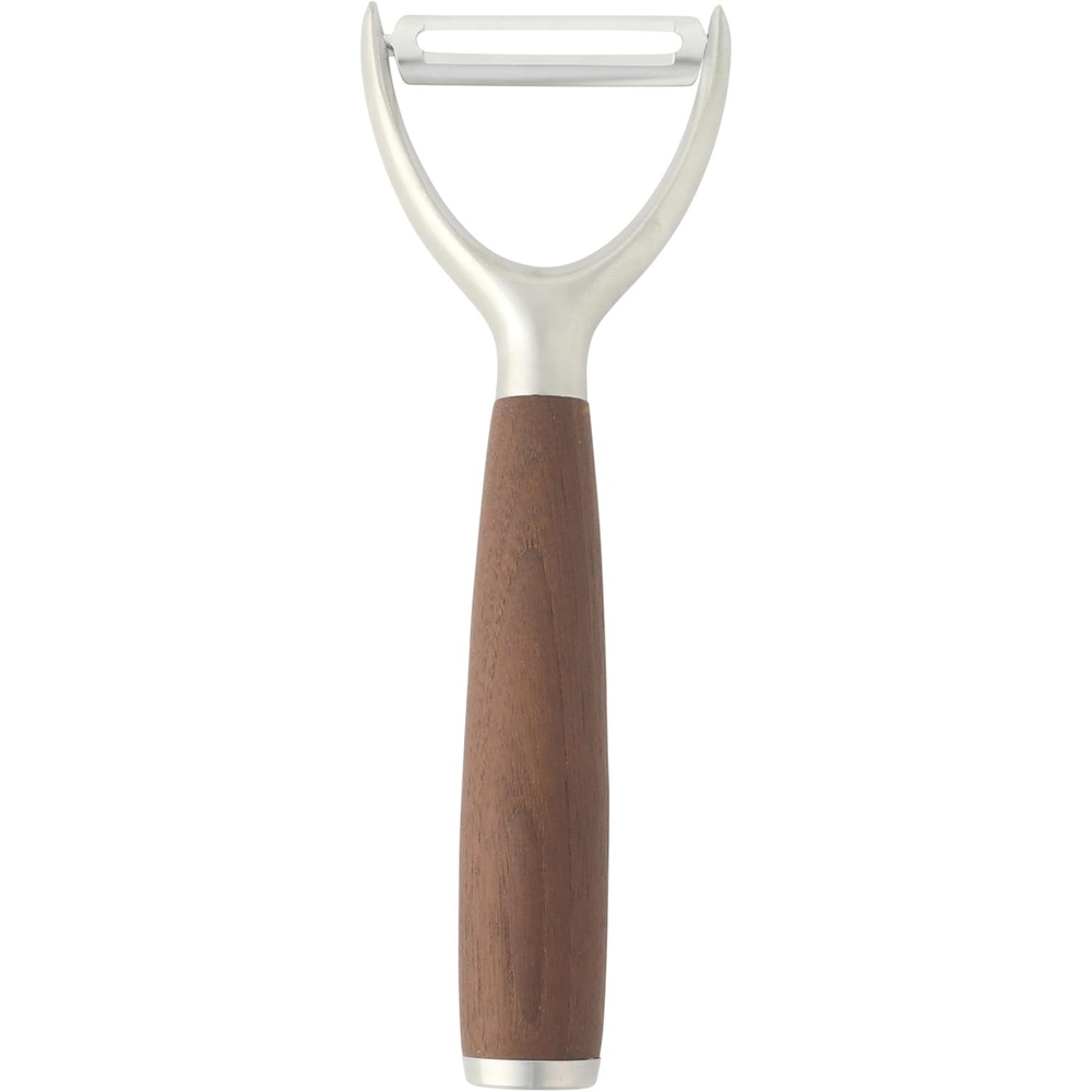 image:imageSur La Table Kitchen Essential Stainless Steel Vegetable Y Peeler WWalnut Wood Handle