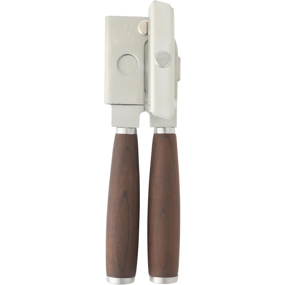 image:imageSur La Table Kitchen Essential Stainless Steel WWalnut Handle Heavy Duty Can Opener and Bottle Opener