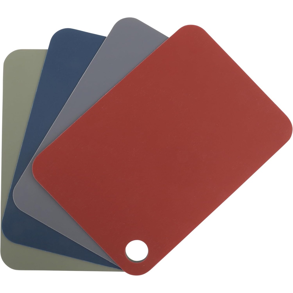 image:imageSur La Table Kitchen Essentials Crafty Carvery BPAFree Flexible Cutting Mats 4Piece ColorCoded Chopping Board Set Dishwasher Safe NonSlip 1175 x 825 Assorted Colors