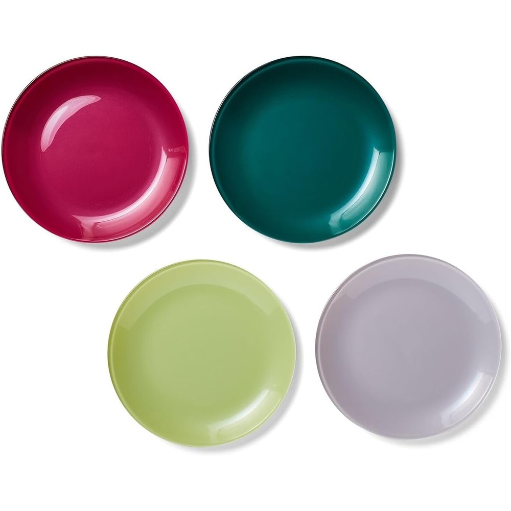 image:imageSur La Table Orchid Glass Appetizer Plates Set of 4 Multi
