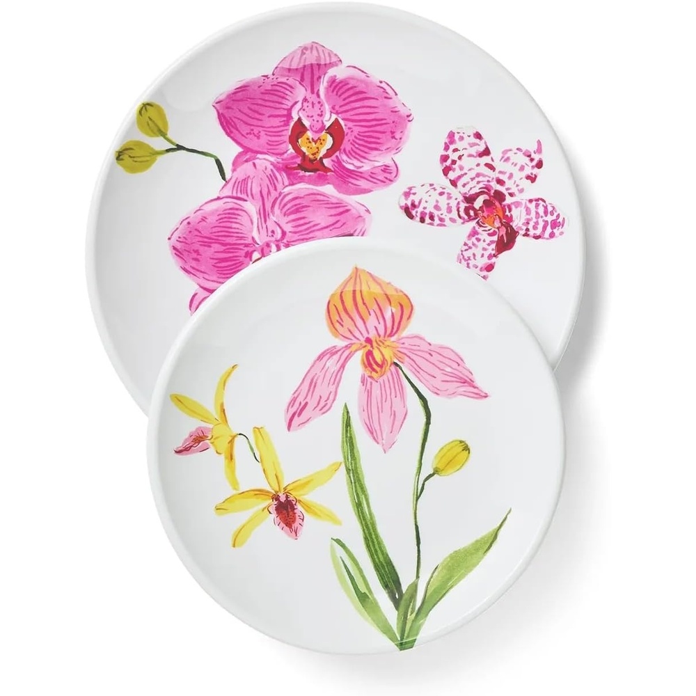 image:imageSur La Table Orchid Melamine 12Piece Dinnerware Set Pink