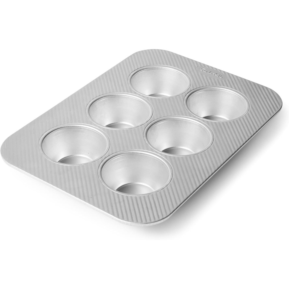 image:imageSur La Table Platinum Pro Jumbo Muffin Pan 6 Count Gray