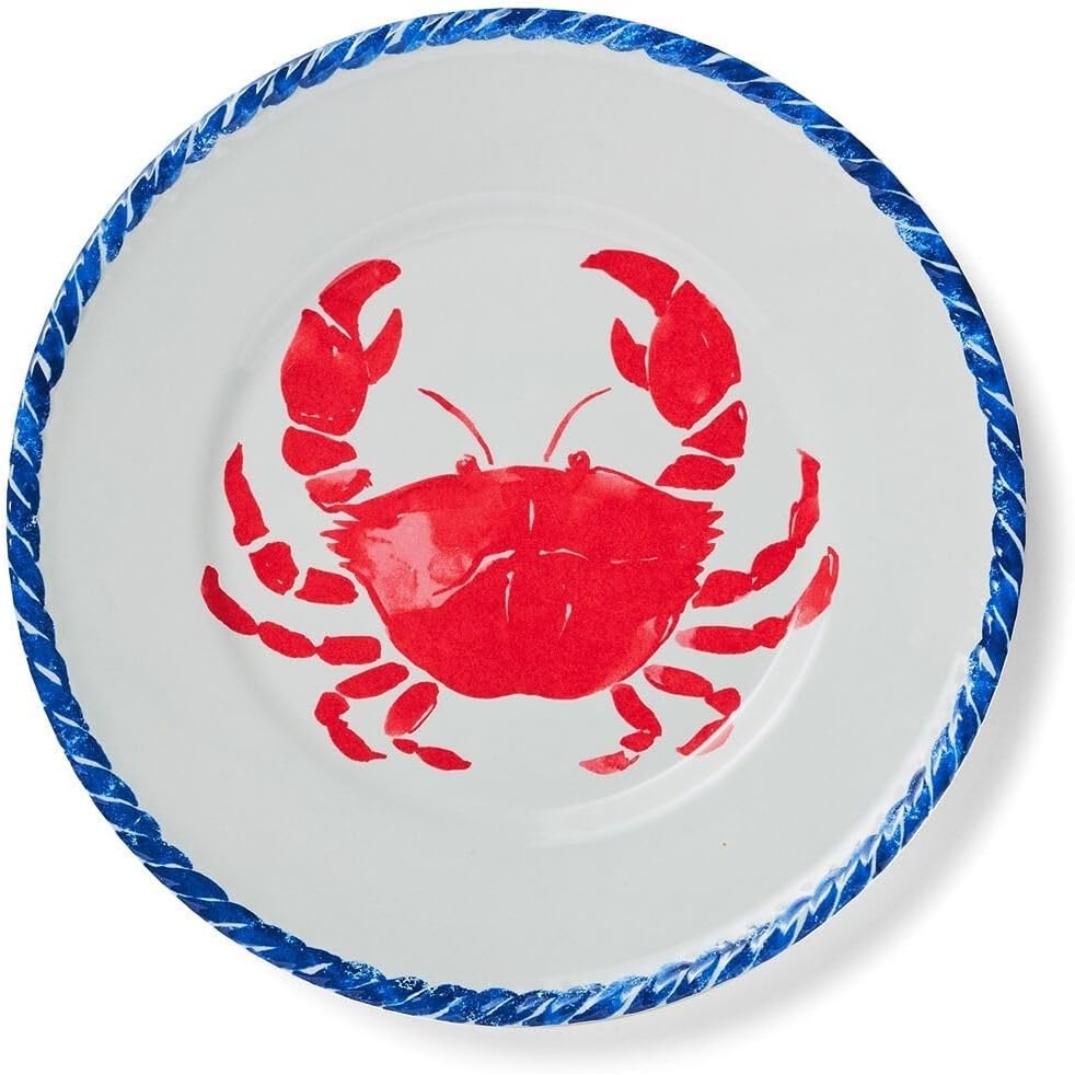 image:imageSur La Table Seaside Crab Melamine Dinner Plate Red