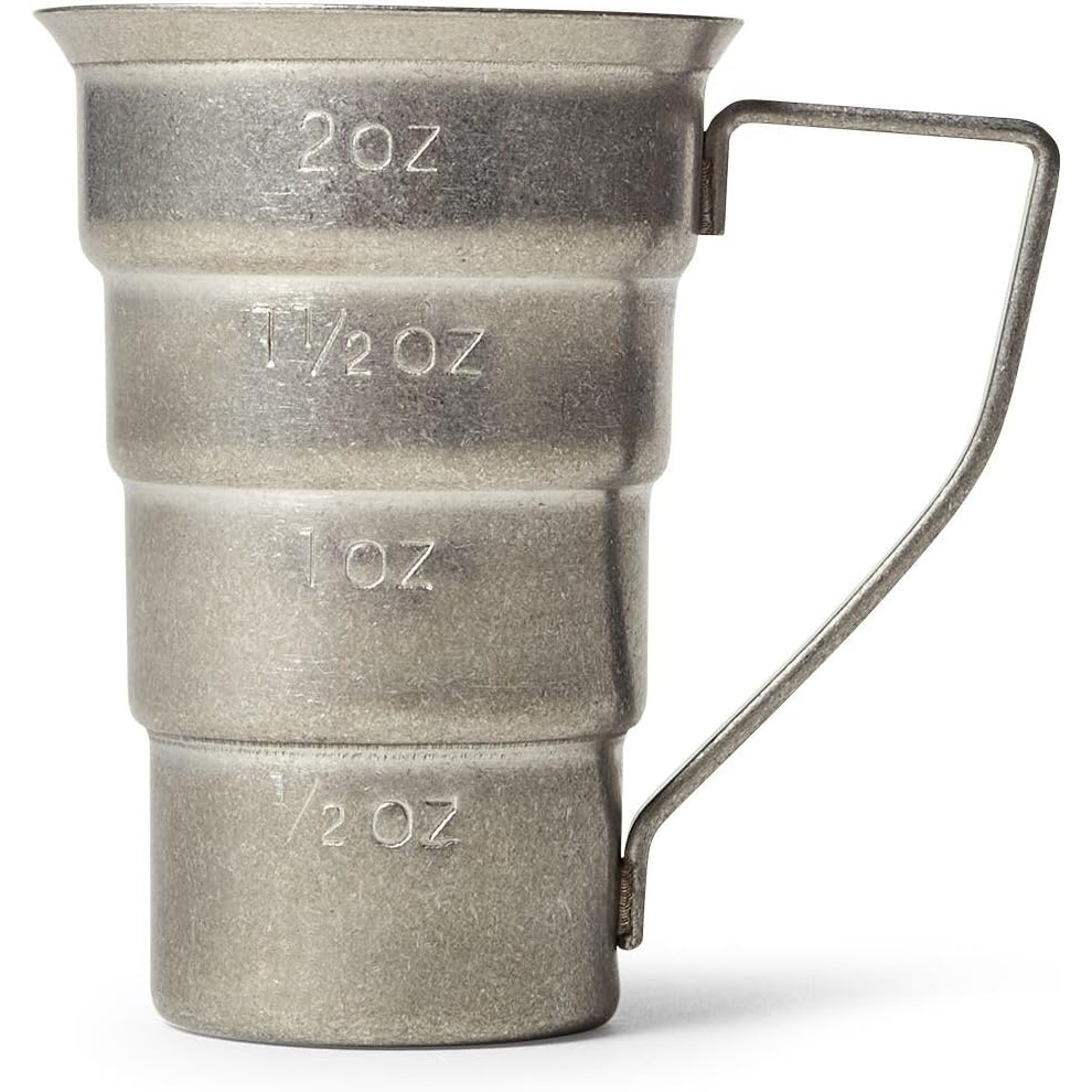 image:imageSur La Table Vintage Stainless Steel Stepped Jigger DualMeasure JapaneseStyle Jigger for Precision Cocktail Measuring