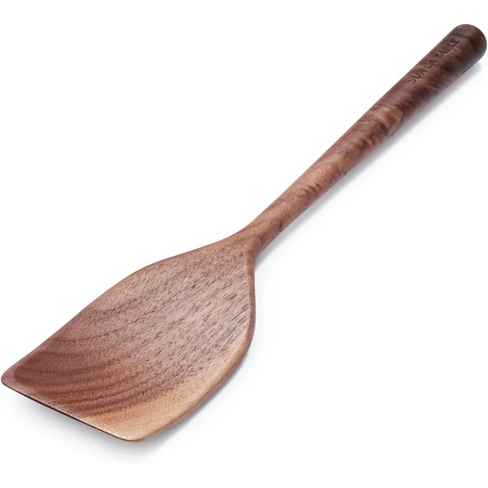 image:imageSur La Table Walnut Angled Turner 13 in American Black Walnut Offset Turner for Gentle Flipping in Any Cookware 13 in