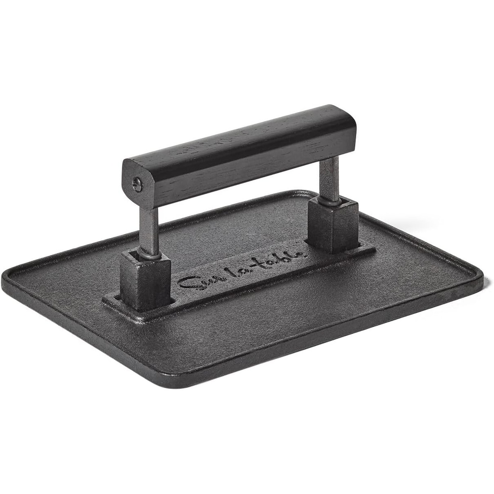 image:imageSur La Table XL Cast Iron Griddle Press Black