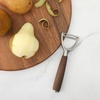 Sur La Table Kitchen Essential Stainless Steel Vegetable Y Peeler W/Walnut Wood Handle