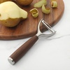 Sur La Table Kitchen Essential Stainless Steel Vegetable Y Peeler W/Walnut Wood Handle