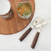 Sur La Table Kitchen Essential Stainless Steel W/Walnut Handle Heavy Duty Can Opener and Bottle Opener