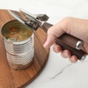 Sur La Table Kitchen Essential Stainless Steel W/Walnut Handle Heavy Duty Can Opener and Bottle Opener