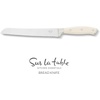 Sur La Table Kitchen Essential Tasting Kitchen German Steel Bread Knife, 8-Inch Stainless Steel Blade – Professional Kitchen Knife with White Handle and Forged Full Tang