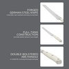 Sur La Table Kitchen Essential Tasting Kitchen German Steel Bread Knife, 8-Inch Stainless Steel Blade – Professional Kitchen Knife with White Handle and Forged Full Tang