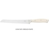 Sur La Table Kitchen Essential Tasting Kitchen German Steel Bread Knife, 8-Inch Stainless Steel Blade – Professional Kitchen Knife with White Handle and Forged Full Tang