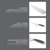 Sur La Table Kitchen Essential Tasting Kitchen German Steel Chef’s Knife, 8-Inch Stainless Steel Blade – Professional Kitchen Knife with Black Handle and Forged Full Tang(Black)