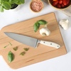 Sur La Table Kitchen Essential Tasting Kitchen German Steel Chef’s Knife, 8-Inch Stainless Steel Blade – Professional Kitchen Knife with Black Handle and Forged Full Tang(Eggshell White)