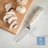 Sur La Table Kitchen Essential Tasting Kitchen German Steel Paring Knife, 3.5-Inch Stainless Steel Blade – Professional Kitchen Knife with White Handle and Forged Full Tang