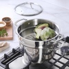 Sur La Table Kitchen Essentials Chef’s Deck 8-Inch Stainless Steel Frying Pan – Induction Ready Skillet with Tri-Ply Base, Polished Finish & Hollow Stay-Cool Handle(Stainless Steel)