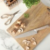 Sur La Table Kitchen Essentials Knife Set with Block, 14-Piece Forged German Steel Kitchen Knives, Beech Wood Block, Chef, Santoku, Bread & Steak Knives, Shears & Sharpener – Blue(Taupe (14pc Set))