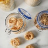 Sur La Table Kitchen Essentials Rue Lumiere 4-Piece Handmade Glass Canister Set with Airtight Cork Lids, Clear – 57 oz, 45 oz, 34 oz & 25 oz, Food Storage Jars, Dishwasher Safe, Pantry Organization(Set of 4 (71 oz  54 oz  37 oz & 22.5 oz))