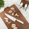 Sur La Table Kitchen Essentials Tasting Kitchen High-Carbon German Steel 7 Piece Full Tang Forged Cutlery Knife Block Set – Eggshell White W/Ashwood Block(Eggshell White w/ Ashwood Block)