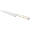 Sur La Table Kitchen Essential Tasting Kitchen German Steel Chef’s Knife, 8-Inch Stainless Steel Blade – Professional Kitchen Knife with Black Handle and Forged Full Tang(Eggshell White)