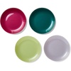 Sur La Table Orchid Glass Appetizer Plates, Set of 4, Multi