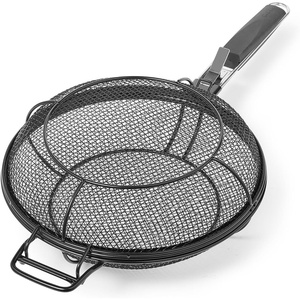 Sur La Table Nonstick 3-in-1 Mesh Pan with Removable Handle, Black