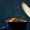 Sur La Table 5-Qt Enameled Cast Iron Dutch Oven – With Lid for Braising, Baking & Deep Frying, Induction Compatible, Oven to 500°F, Moisture-Retaining Design for Flavorful Results, Blue