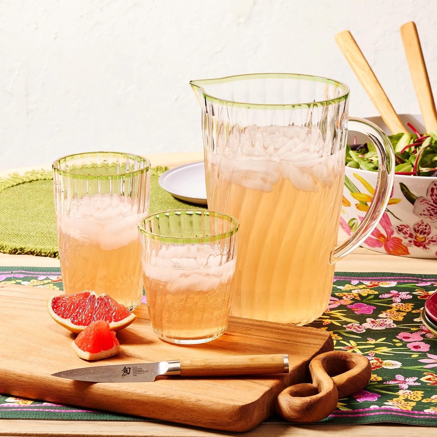 image:imageSur La Table Orchid Optic Swirl Melamine Pitcher Clear
