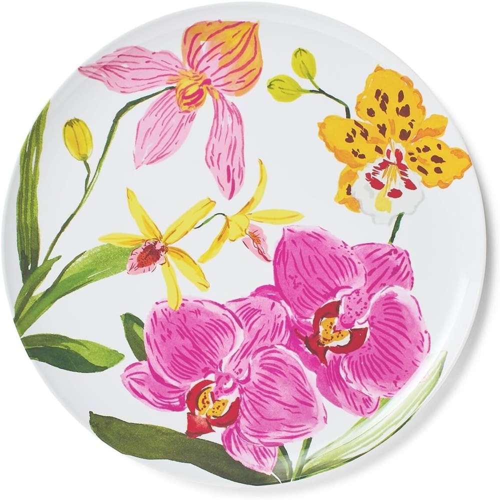 image:imageSur La Table Orchid Melamine Round Platter White