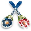 Sur La Table Flora Melamine Servers, Set of 2, Blue