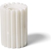 Sur La Table Fluted Marble Taper Holder, White