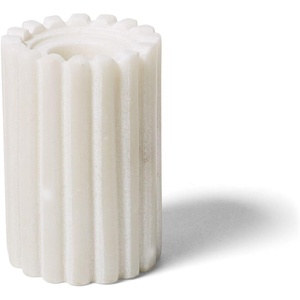 Sur La Table Fluted Marble Taper Holder, White