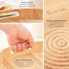 Sur La Table SLT847089 Large Round Serving Tray for Food and Drinks, Easy to Clean, Made from Hevea Wood with FSC Certified Materials, 35.6 x 35.6 x 6.4cm, Colour Me Happy, Natural Wood(Brown)