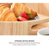 Sur La Table SLT847089 Large Round Serving Tray for Food and Drinks, Easy to Clean, Made from Hevea Wood with FSC Certified Materials, 35.6 x 35.6 x 6.4cm, Colour Me Happy, Natural Wood(Brown)