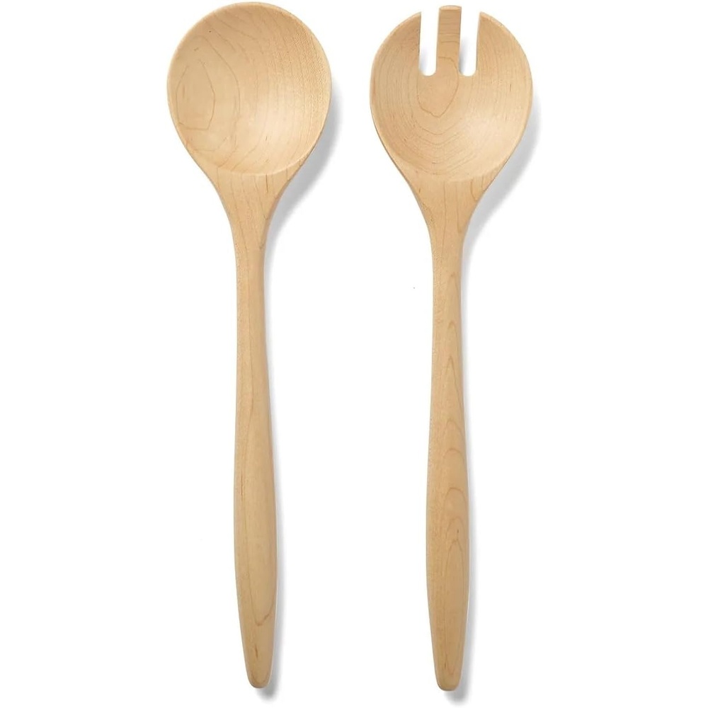 image:imageSur La Table Maple Wood 2Piece Server Set Tan