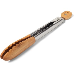 Sur La Table Olivewood Tipped Tongs, Tan